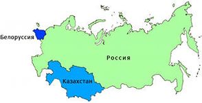 Карта россии и казахстан